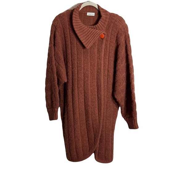 Vintage bacarrat womens Wool Blend oversized coat M/L mohair grand baggy - Picture 1 of 13